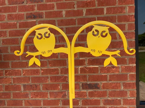 Double owl modern metal art - owl,
